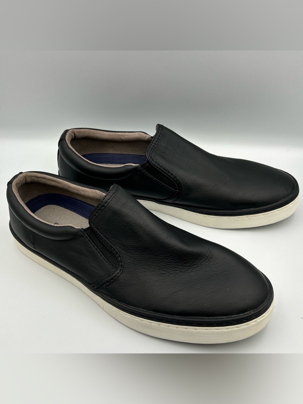 COLE HAAN Grand OS Slip On Sneakers Mens Size 12M Black Leather Casual Shoes